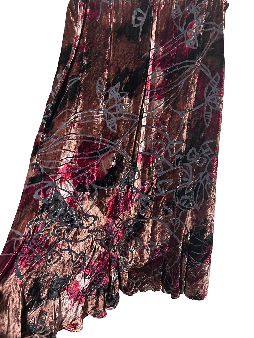 NWT Chico's Vintage Silk Velvet Skirt Size Large (2)